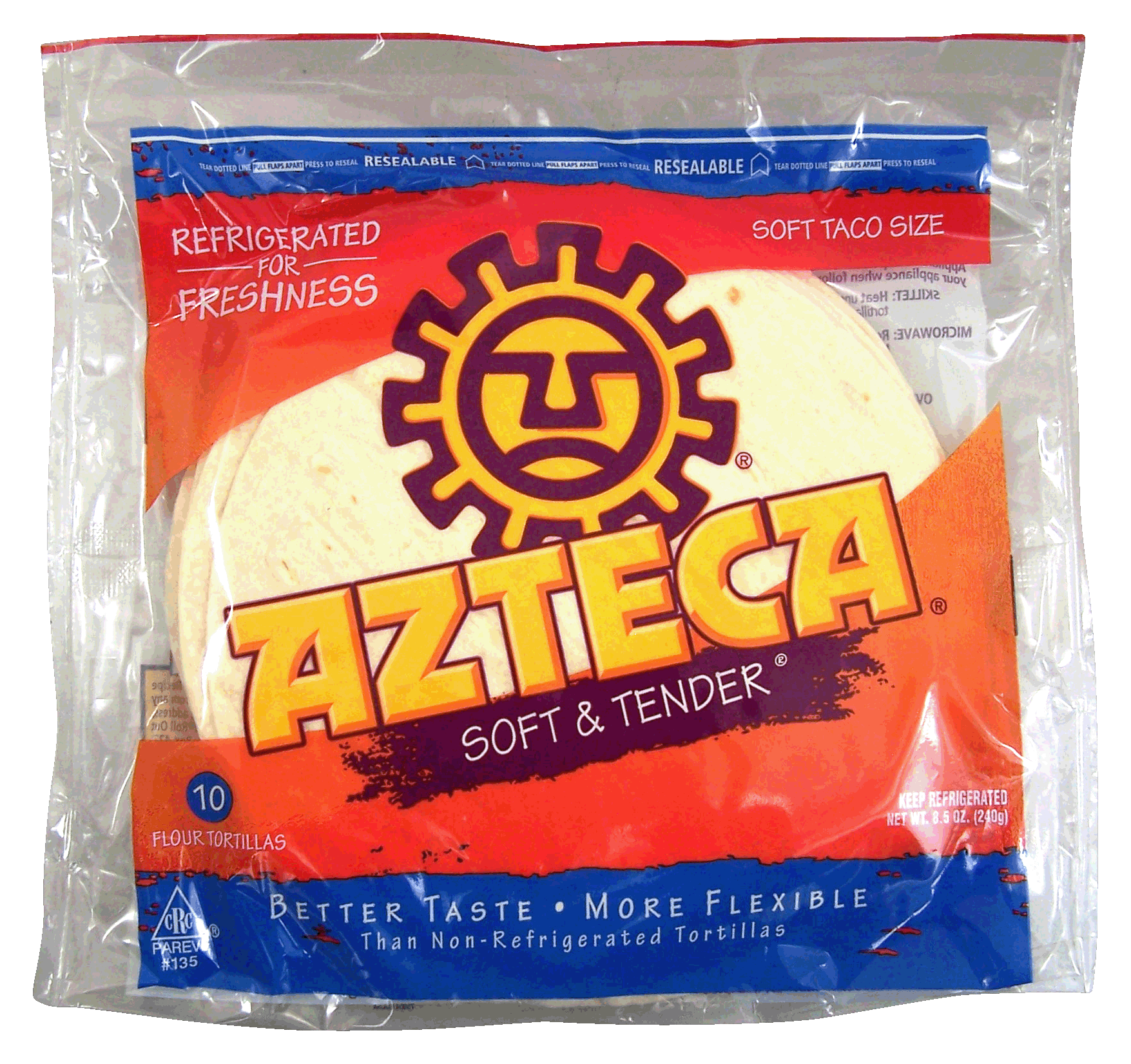 Azteca  10 flour tortillas, soft taco size Full-Size Picture